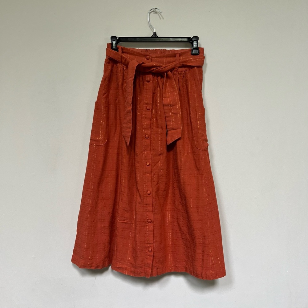Sezane Paris Midi Buttonup Skirt